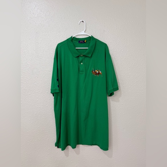 Ralph Lauren Polo Mens 4XB Match Green Stampede TRIPLE PONY - Picture 2 of 10
